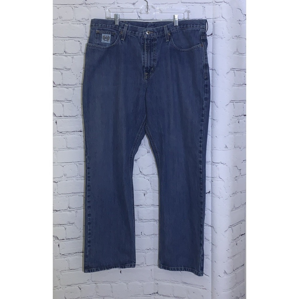 Cinch Jeans Men's 40x30 (Tag 40x32) Relaxed Straight White Label Blue Denim